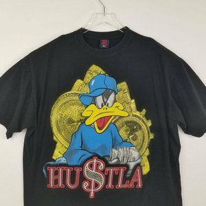 HuStla Daffy Duck Revive Graphic T-Shirt Black 3XL